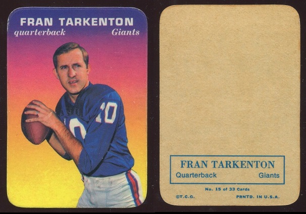 1970 Topps Super Glossy #15 - Fran Tarkenton - nm