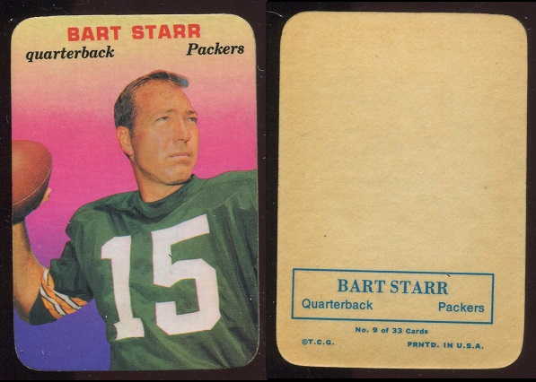 1970 Topps Super Glossy #9 - Bart Starr - nm