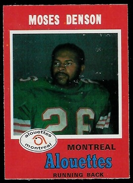 1971 O-Pee-Chee CFL #107 - Moses Denson - nm