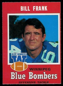 1971 O-Pee-Chee CFL #19 - Bill Frank - ex