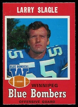 1971 O-Pee-Chee CFL #30 - Larry Slagle - ex