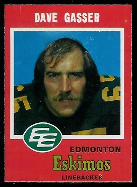 1971 O-Pee-Chee CFL #55 - Dave Gasser - exmt