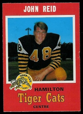 1971 O-Pee-Chee CFL #74 - John Reid - vg-ex