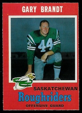 1971 O-Pee-Chee CFL #94 - Gary Brandt - nm oc