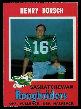 1971 O-Pee-Chee CFL #95 - Henry Dorsch - nm