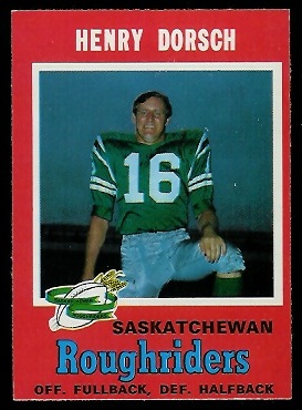 1971 O-Pee-Chee CFL #95 - Henry Dorsch - nm