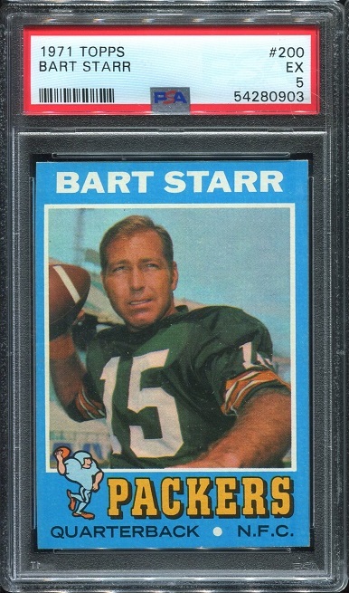 1971 Topps #200 - Bart Starr - PSA 5