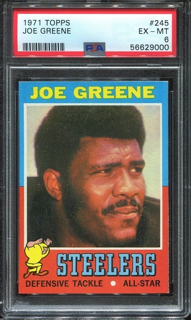 1971 Topps #245 - Joe Greene - PSA 6