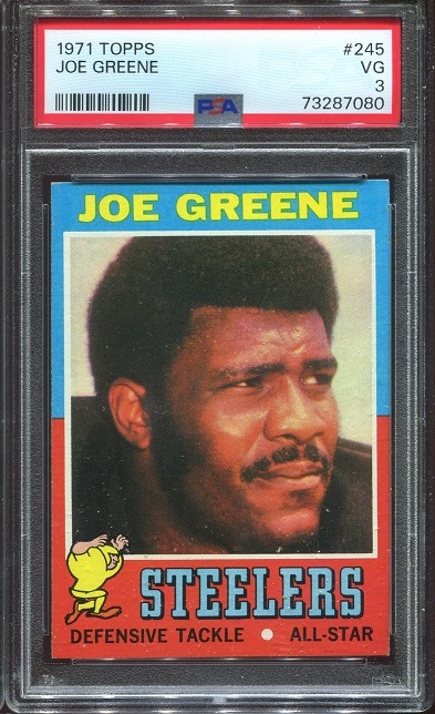 1971 Topps #245 - Joe Greene - PSA 3