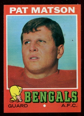 1971 Topps #72 - Pat Matson - nm oc