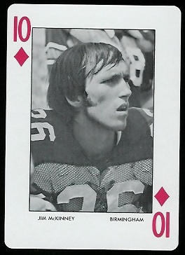 1972 Auburn Playing Cards #10D - Jim McKinney - mint