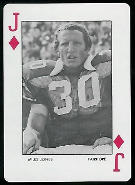 1972 Auburn Playing Cards #11D - Miles Jones - mint
