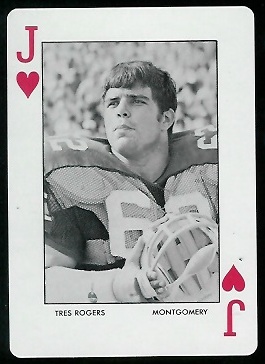 1972 Auburn Playing Cards #11H - Tres Rogers - mint