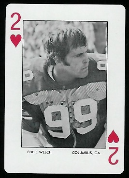 1972 Auburn Playing Cards #2H - Eddie Welch - mint