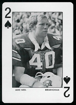 1972 Auburn Playing Cards #2S - Mike Neel - mint