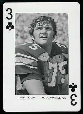 1972 Auburn Playing Cards #3C - Larry Taylor - mint