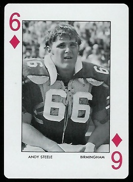 1972 Auburn Playing Cards #6D - Andy Steele - mint