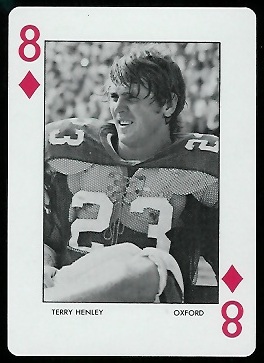 1972 Auburn Playing Cards #8D - Terry Henley - mint