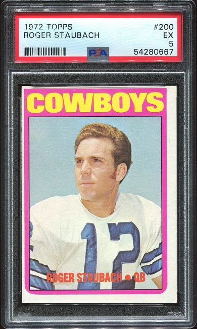 1972 Topps #200 - Roger Staubach - PSA 5