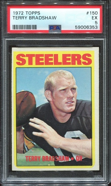 1972 Topps #150 - Terry Bradshaw - PSA 5