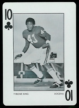 1973 Alabama Playing Cards #10C - Tyrone King - nm