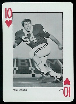 1973 Alabama Playing Cards #10H - Mike DuBose - nm+