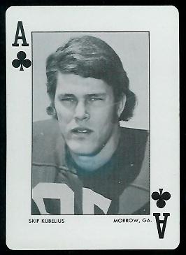 1973 Alabama Playing Cards #1C - Skip Kubelius - nm