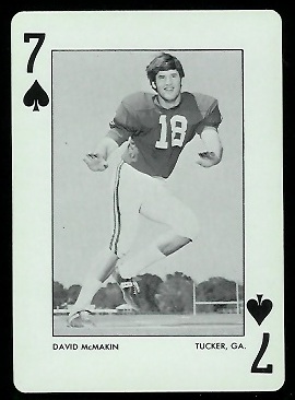 1973 Alabama Playing Cards #7S - David McMakin - nm