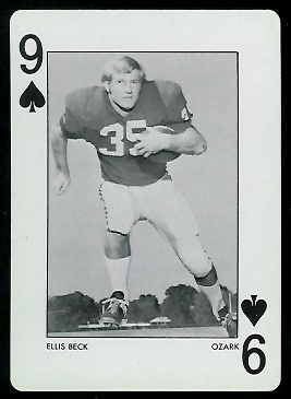 1973 Alabama Playing Cards #9S - Ellis Beck - ex