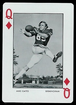 1973 Auburn Playing Cards #12D - Mike Gates - mint