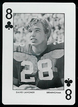 1973 Auburn Playing Cards #8C - David Langner - mint