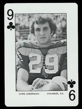 1973 Auburn Playing Cards #9C - Chris Linderman - exmt