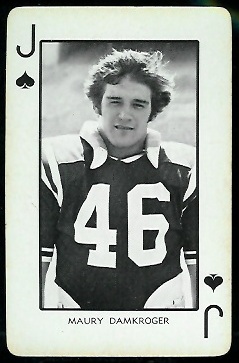 1973 Nebraska Playing Cards #11S - Maury Damkroger - nm