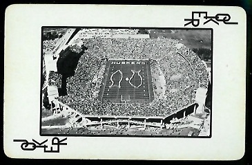 1973 Nebraska Playing Cards #14B - Memorial Stadium - nm