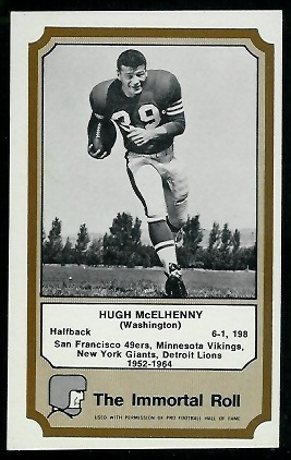 1974 Fleer Immortal Roll #32 - Hugh McElhenny - nm