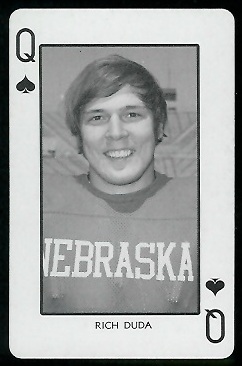 1974 Nebraska Playing Cards #12S - Richard Duda - nm