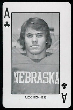 1974 Nebraska Playing Cards #1C - Rik Bonness - nm