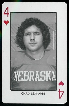 1974 Nebraska Playing Cards #4H - Chad Leonardi - nm