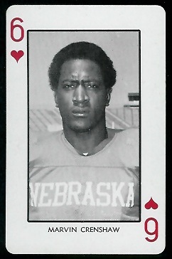 1974 Nebraska Playing Cards #6H - Marvin Crenshaw - nm