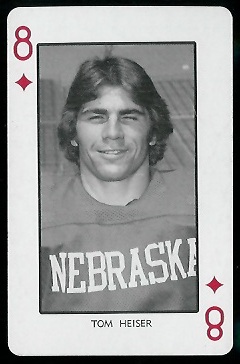 1974 Nebraska Playing Cards #8D - Tom Heiser - nm