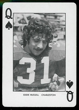 1974 West Virginia Playing Cards #12S - Eddie Russell - nm+