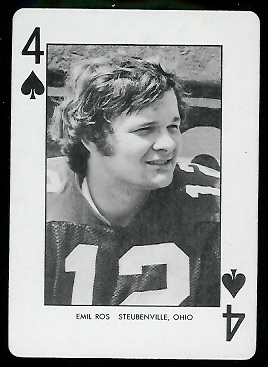 1974 West Virginia Playing Cards #4S - Emil Ros - nm+