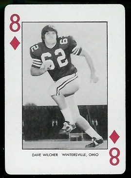 1974 West Virginia Playing Cards #8D - Dave Wilcher - vg-ex