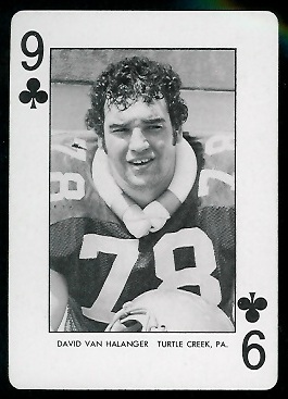 1974 West Virginia Playing Cards #9C - David Van Halanger - nm+