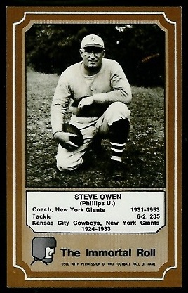 1975 Fleer Immortal Roll #15 - Steve Owen - nm