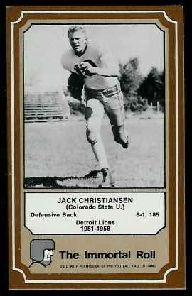 1975 Fleer Immortal Roll #61 - Jack Christiansen - exmt