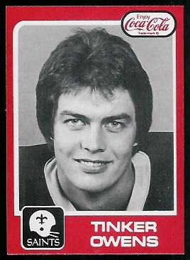 1979 Coke Saints #40 - Tinker Owens - nm+