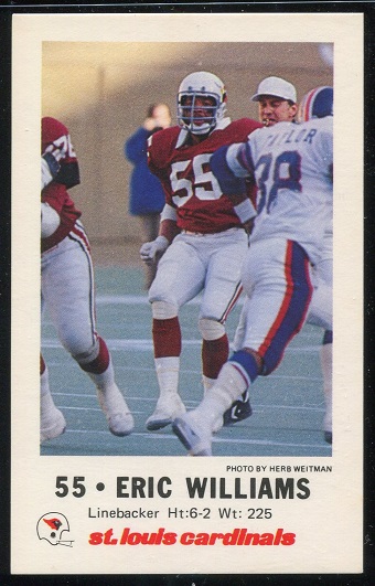 1980 Cardinals Police #15 - Eric Williams - nm+