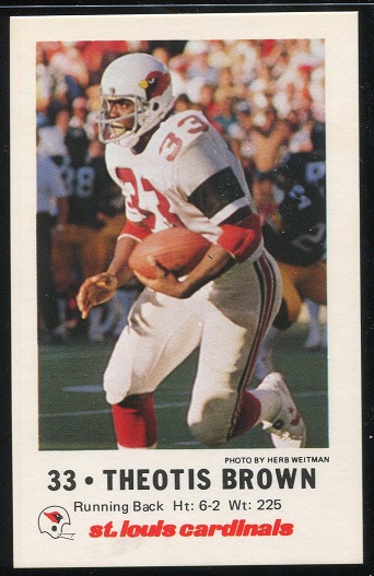 1980 Cardinals Police #2 - Theotis Brown - mint