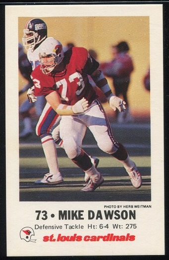 1980 Cardinals Police #3 - Mike Dawson - nm-mt